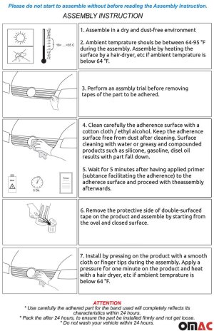 Kia Rio Front Grill - Omac - U Form S.Steel - Gloss Silver - '12-'17